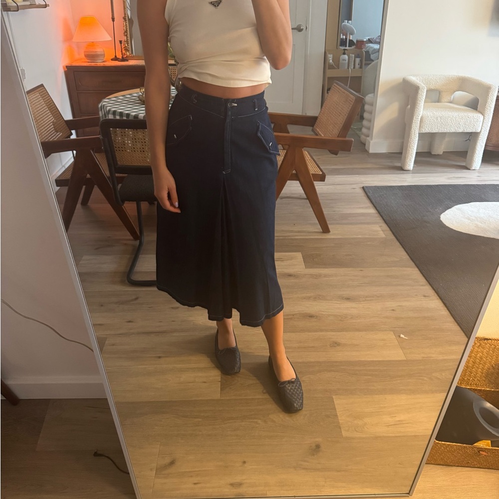 Y's by YOHJI YAMAMOTO Denim Midi Skirt